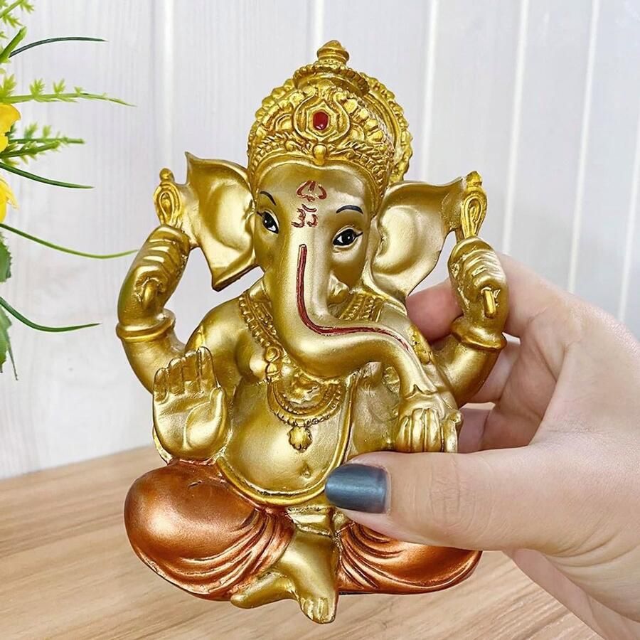 God Heer Ganesha Idool Standbeeld Indiase God Ganesh Sculptuur India Huis Tempel Mandir Pooja Item Indische Bruiloft Return Gift Diwali Geschenken Yoga Kamer Altaar Decoratie
