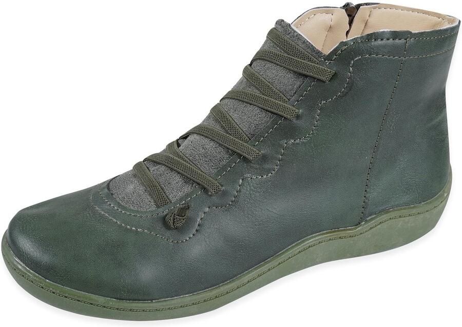 Golden crown Dames Winter Gevoerde Enkellaarzen Casual Comfort Rood Lichtgewicht Twee Zijrits Ontwerp Geschikt voor Elke Gelegenheid Enk