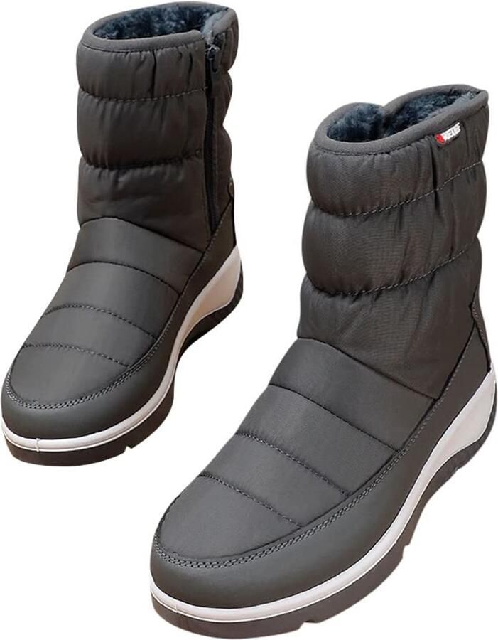 IMstore Snow boots Winter boots Warm en waterproof Grijs Non-slip outdoor boots Geschikt voor iedereen Half-kalf lengte