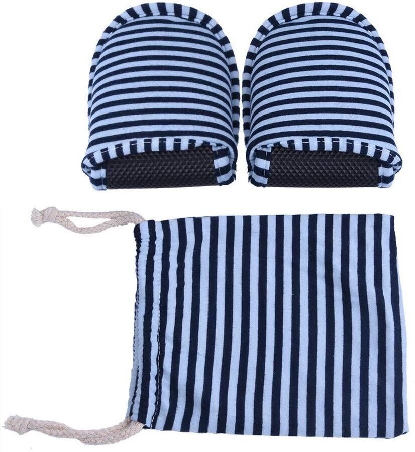 IMstore Travel Foldable Slippers Unisex Comfortabel en herbruikbaar Blauw gestreept Anti-slip slippers voor binnen en buiten Ideaal voo