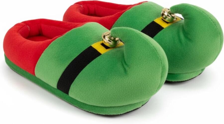 Golden crown Uniseks kerstpantoffels Kerst en elfen design Gezelligheid voor de feestdagen Comfortabele sloffen Perfect voor vrienden en