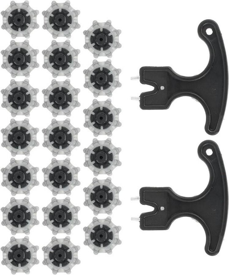 Golfschoen Spikes Vervanging Eenvoudig Te Installeren Antislip Noppen Betere Grip en Stabiliteit Zwart 20 stuks Geschikt voor Golfschoenen