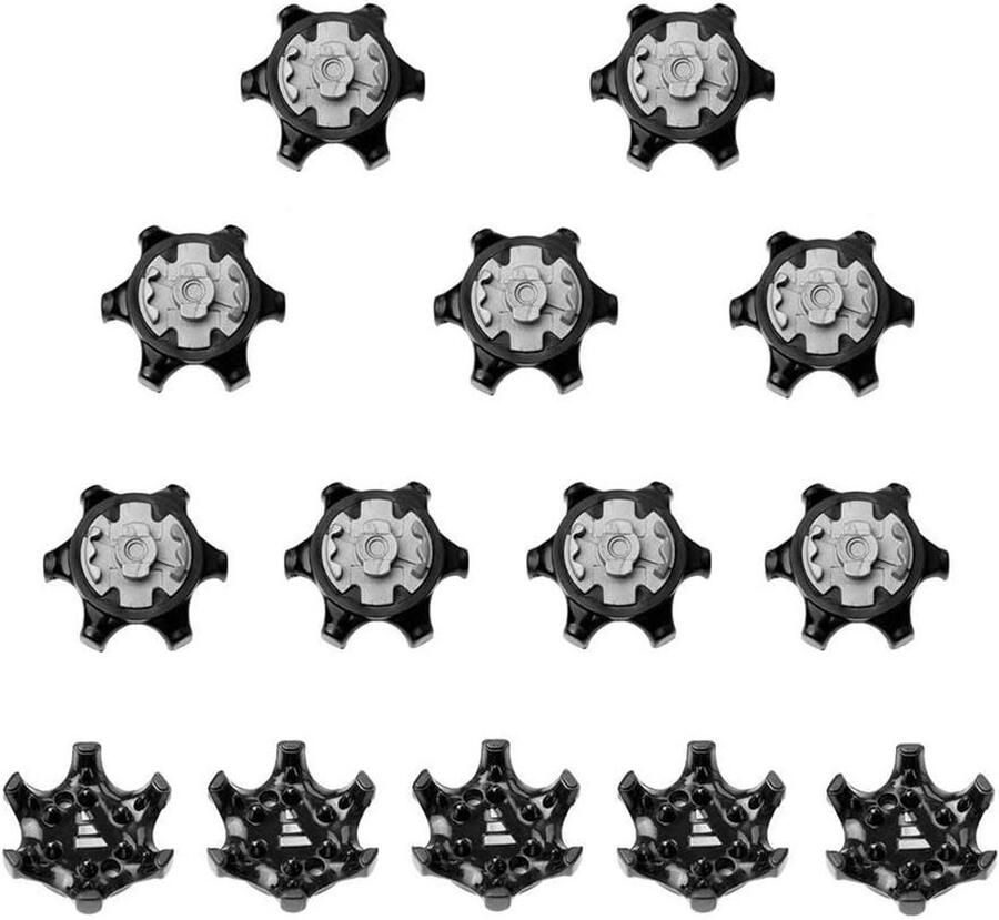 Golfschoenen spikes zwart eenvoudige vervanging stuks