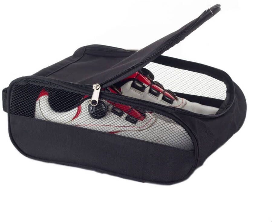 Golfschoenentas golfschoenen tassen nen outdoor draagtassen met ritssluiting met ventilatie sportschoenen tas reisschoenentassen (zwart)