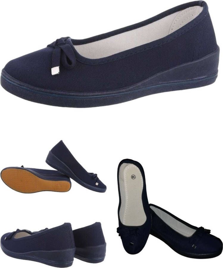 Merkloos Sans marque Goll instappers met strikje blauw - Foto 3