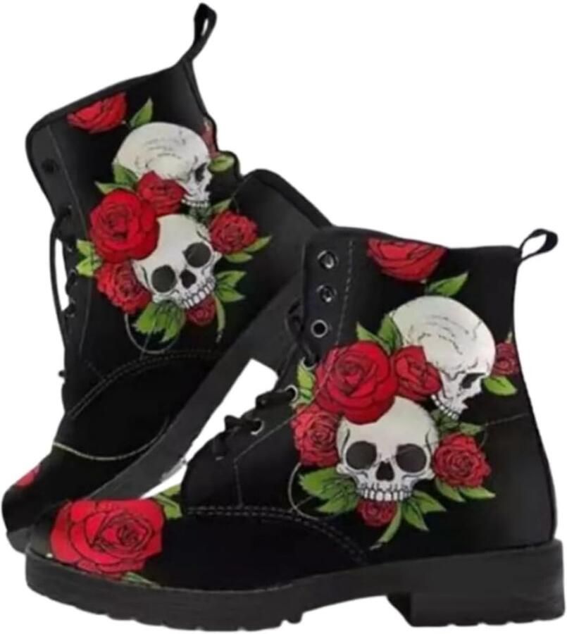 Gothi enkellaarsjes voor dames met vleermuisvleugelgespen dikke blokhakken ronde neus rits punk motorlaarzen comfortabel kort gothic booties