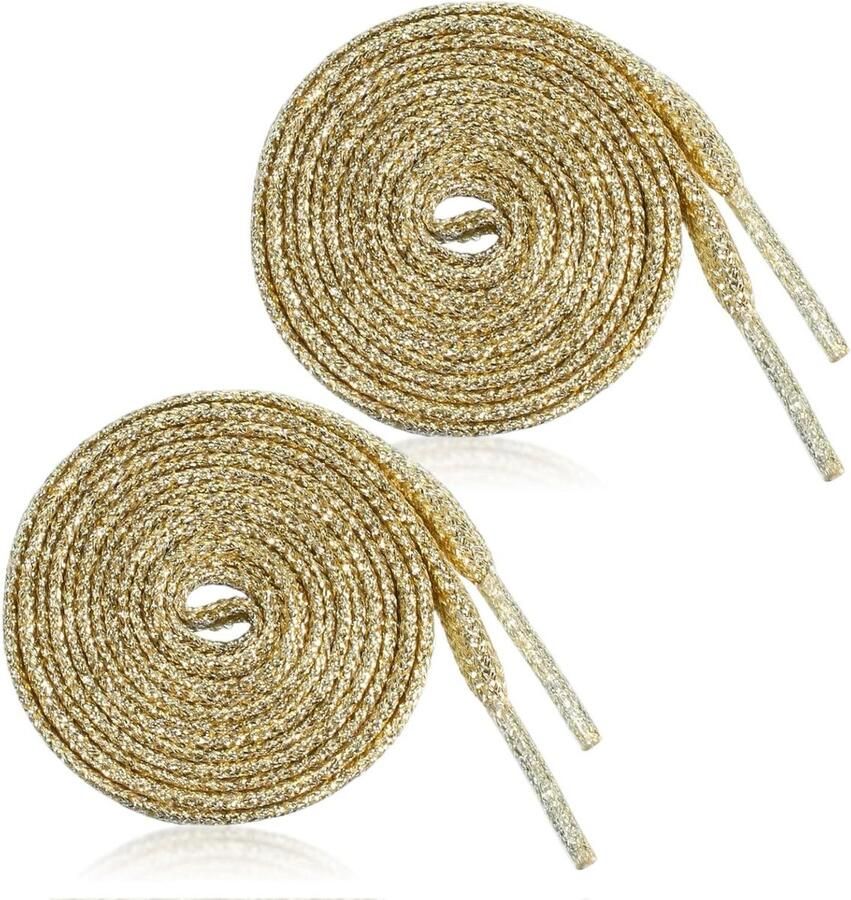 Gouden Glitter Veter Metalen Veters Schoenen Upgraden Wasbaar Scheurvast Plat Licht Goud