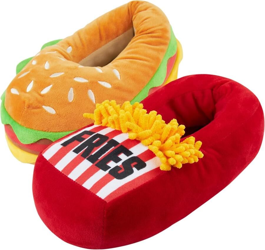 Grappige Burger & Friet Pantoffels Unisex Winter Huisschoenen