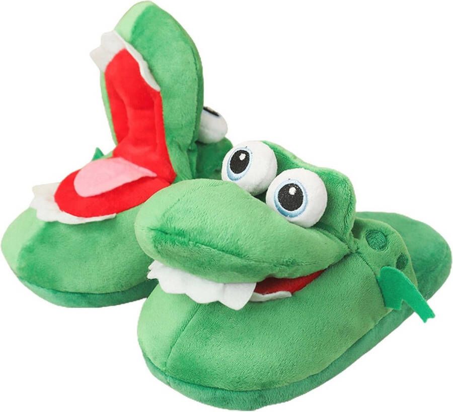 Grappige Krokodil Pluche Pantoffels voor Binnen Comfortabele en Warme Dierlijke Slippers