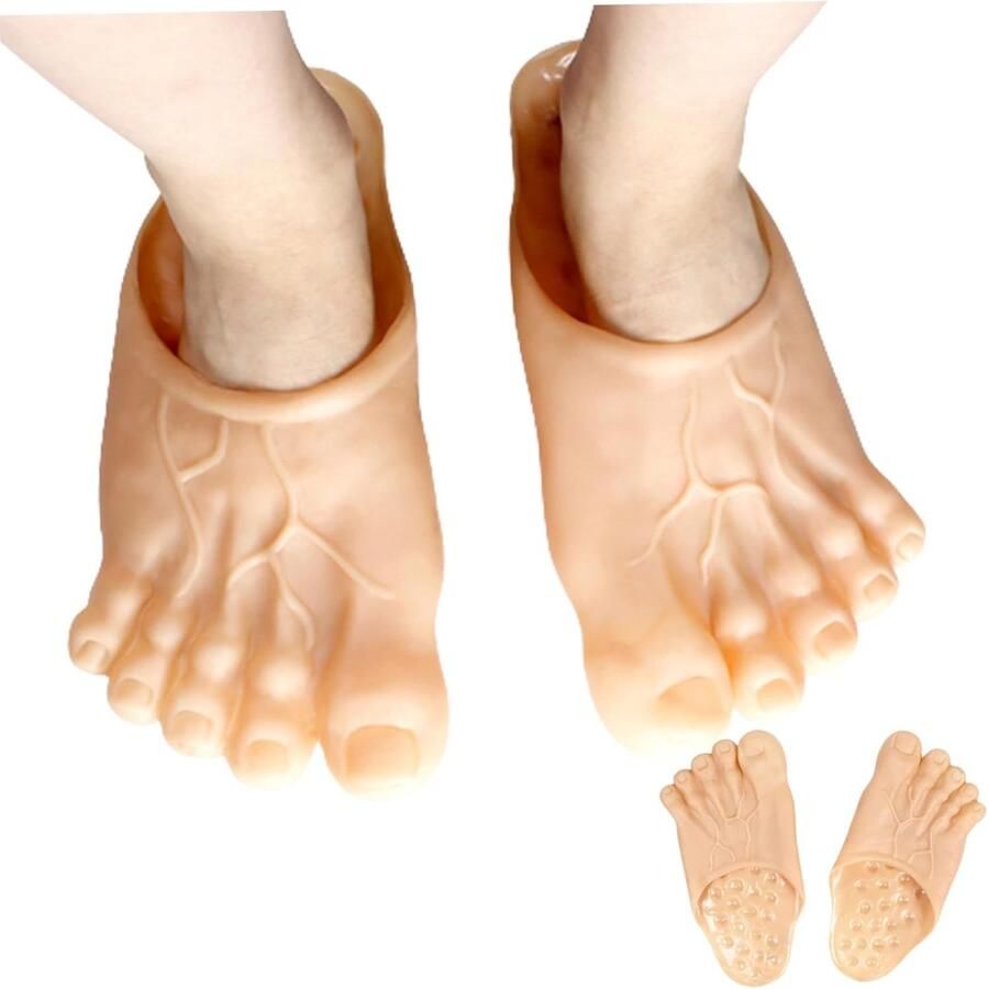 Grappige voeten slippers Strand Slides Slippers Sloffen Badslippers Anti stress zool gigantische schoenen x