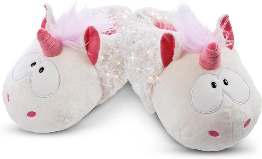 Green Unicorn Slippers in Snowsuit (L) Theodor
