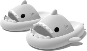 38 39 Grijs Shark Slippers Soft Beach Cloud Platform Indoor Badkamer Glijdt Zomer Muiltjes Buiten Eva