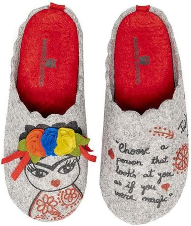 Grijze Slippers voor Thuis Comfortabele Pantoffels Met Uniek Design
