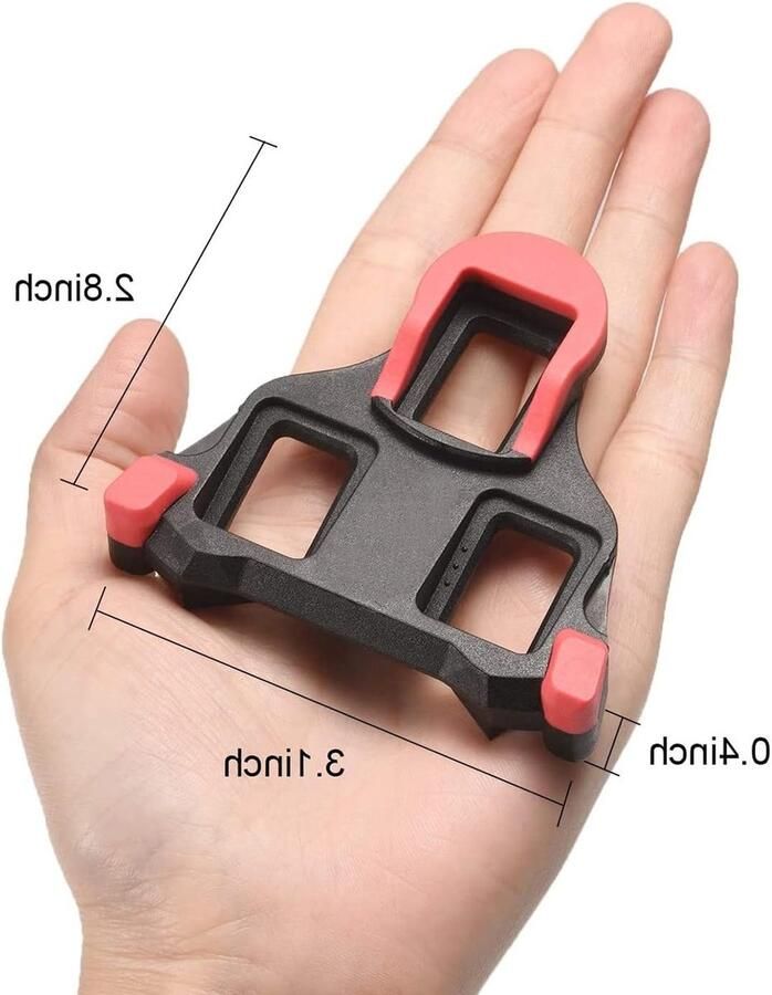 Grip fietsschoenenplaatjes met geheugenfunctie geschikt voor alle pedalen antislip TPU oppervlak ideaal voor wielrenners en mountainbikers