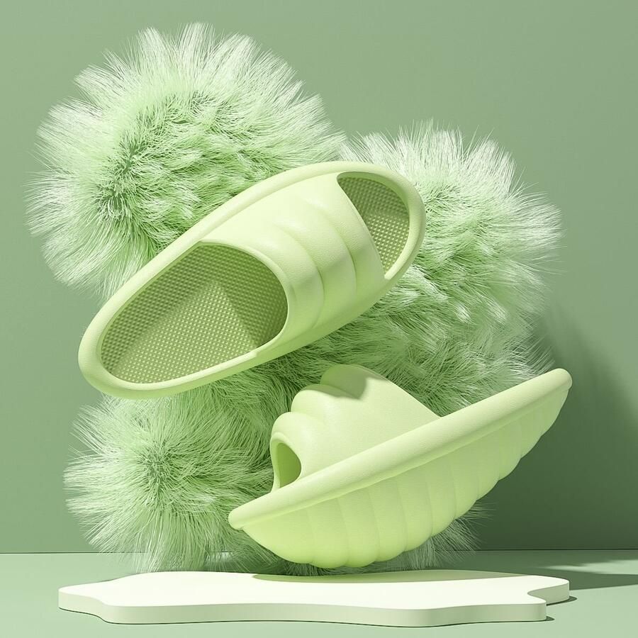 Groene afslankende EVA-rockerschoenen halfhoge slippers afslankschoenen voor de benen stretchschoenen indoor fitnessschoenen yogaschoenen één paar