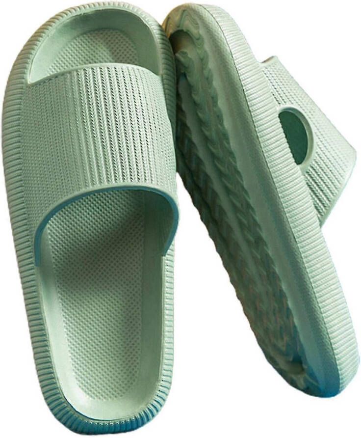 Groene dikke zolen pantoffels voor thuis comfortabele sandalen voor nen en voor buiten en binnen