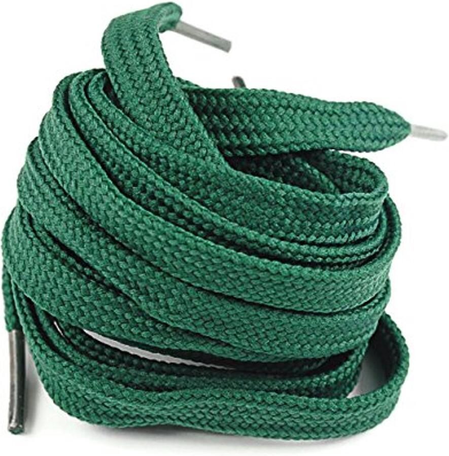 Groene Plat Veterveters voor Sneakers Werkschoenen en Wandelschoenen Eén