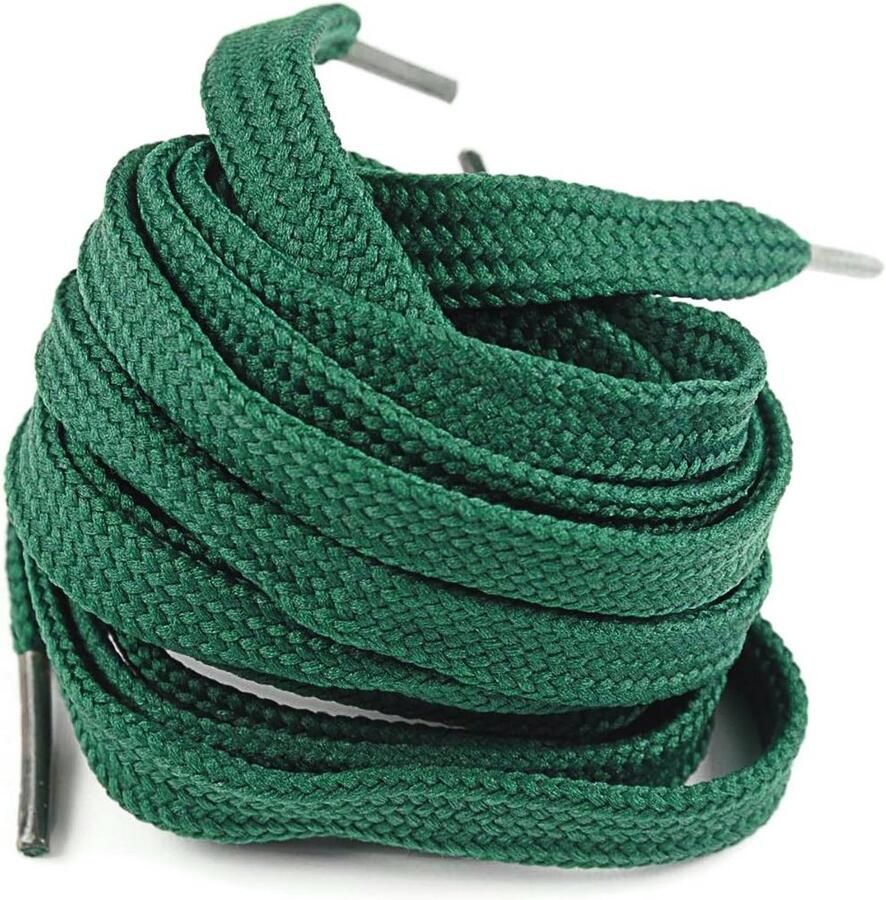 Groene Plat Veterveters voor Sneakers Werkschoenen en Wandelschoenen Eén