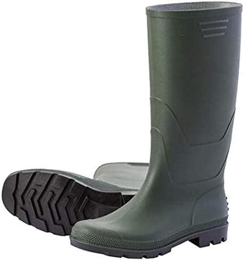 Groene PVC Laarzen met Kniebescherming