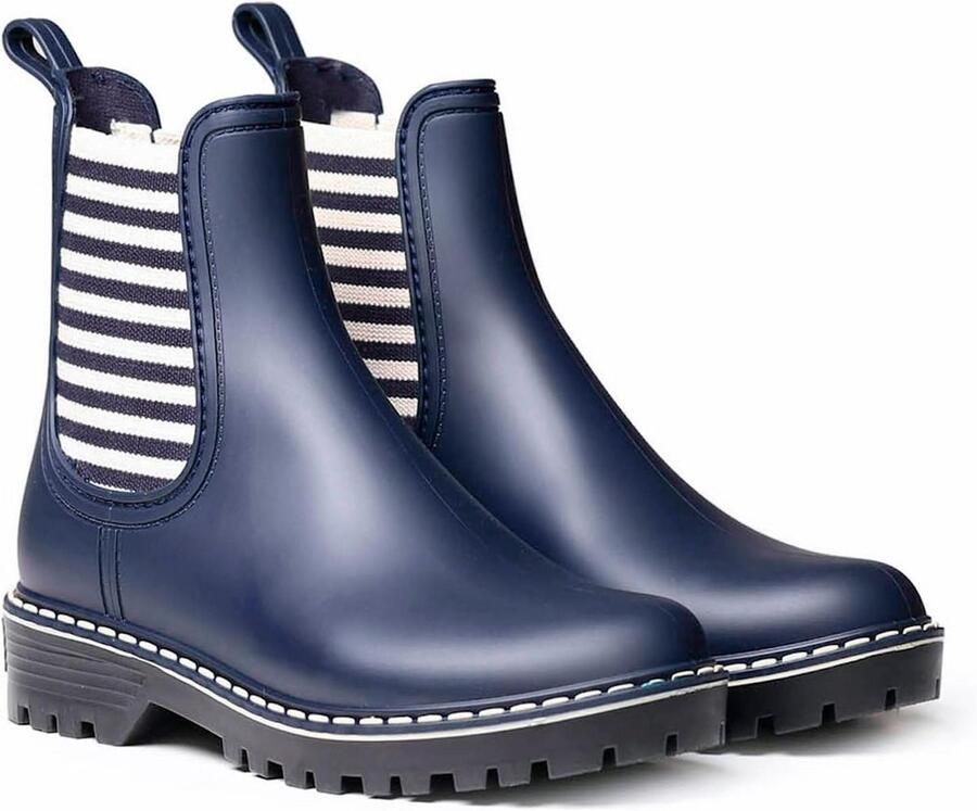 Groene waterdichte enkellaarzen voor dames