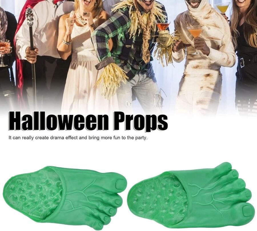 Grote Fuzzy Slippers voor Halloween Cosplay en Verkleedpartijen Comfortabele Vinyl Barefoot Slippers met Furry Voeten voor Creatieve Kostuums