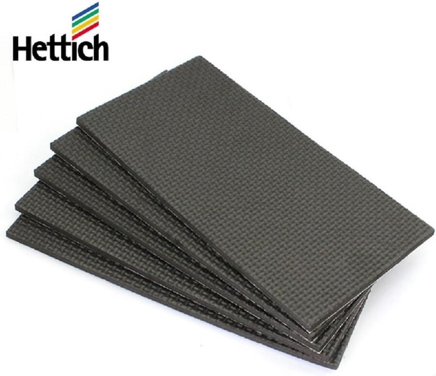 Grote uitsparing EVA zelfklevend (1 x 5 stuks) viltglijders meubelpads 49522 stoel antislip meubelbescherming rubberfolie zelfklevend 200 x 100 mm zwart