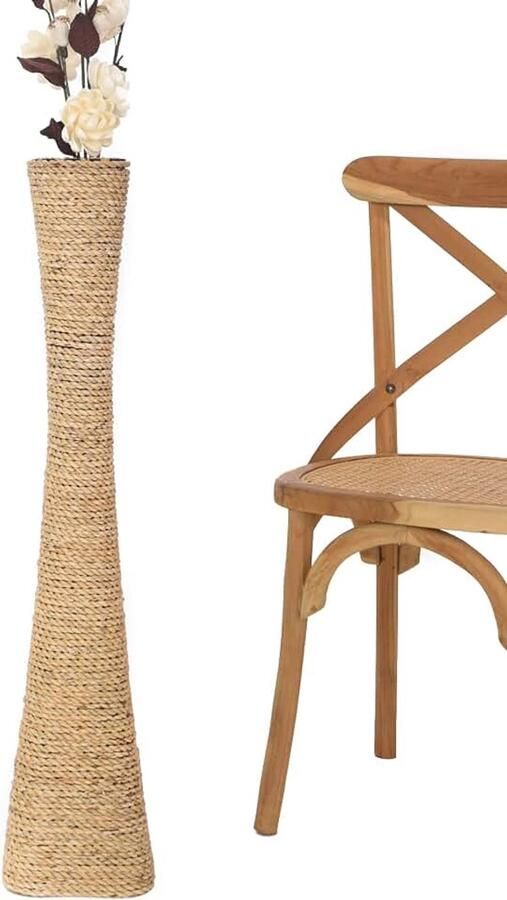 Grote Vloervaas Waterhyacint voor Woonkamer Decovaas voor Woonkamer voor Pampas & takken. Natuurvezel zonder water. Boho & coastal