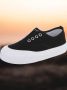 888 lage sneaker schoenen sier gaten zwart wit - Thumbnail 1