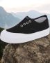 888 lage sneaker schoenen sier gaten zwart wit - Thumbnail 1