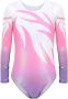Gymnastics Leotards Body Dance Claasic Ballet Gymnastics Girls Sleeveless Long Sleeves for Children 3 to 14 Years Pink Long Sleeves - Thumbnail 2