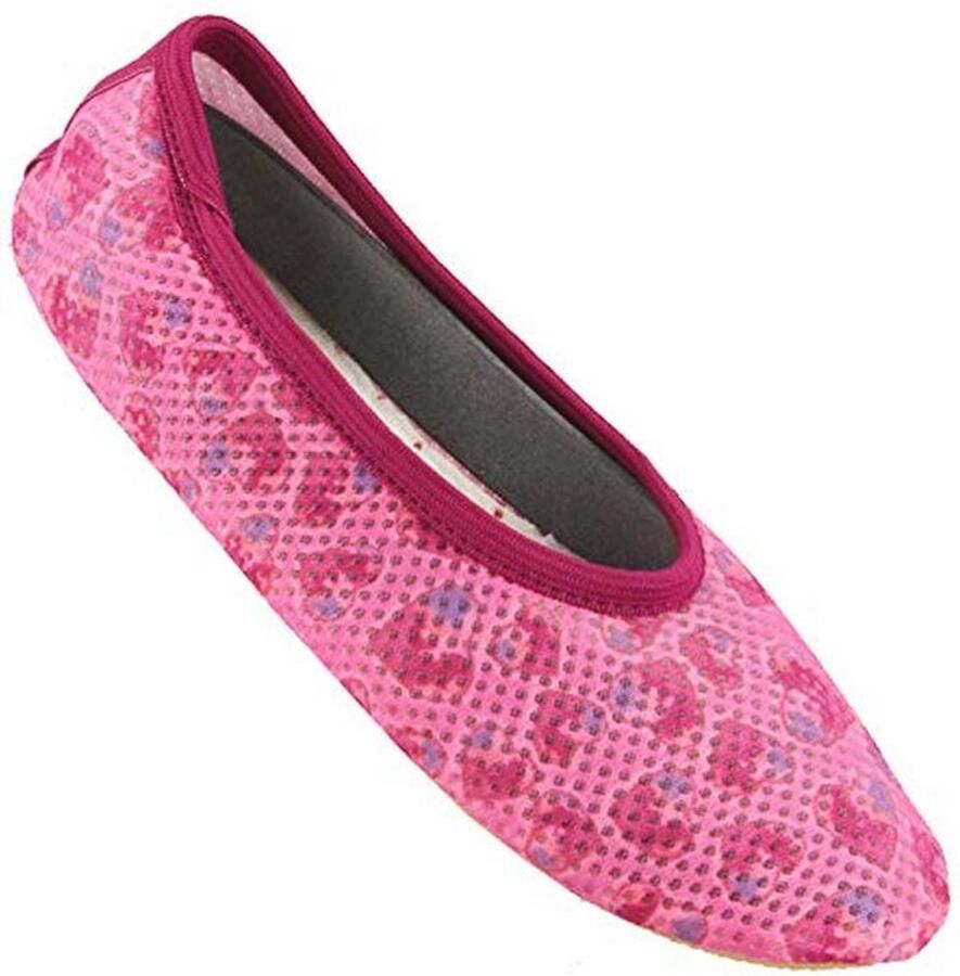 Gymnastiekschoenen voor meisjes in roze Comfortabele en flexibele slippers