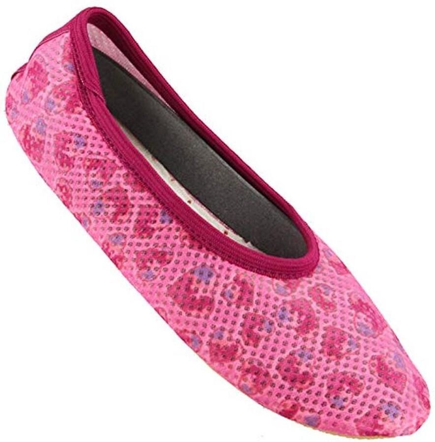 Gymnastiekschoenen voor meisjes in roze Comfortabele en flexibele slippers