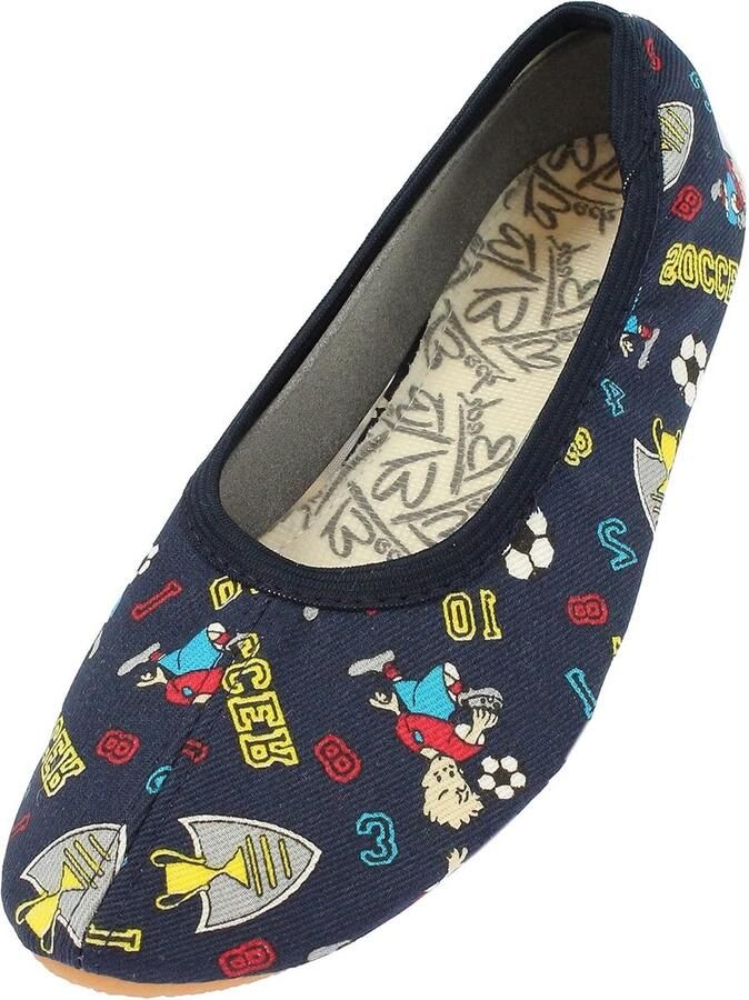 Gymschoenen voor jongens donkerblauw geschikt voor thuis en kleuterschool