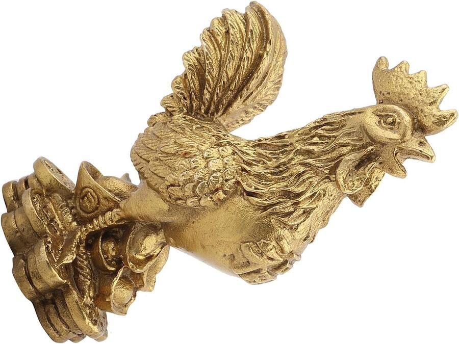 Haan Standbeeld Messing Feng Shui Decoratie Betekenis Gezondheid Rijkdom Veel geluk