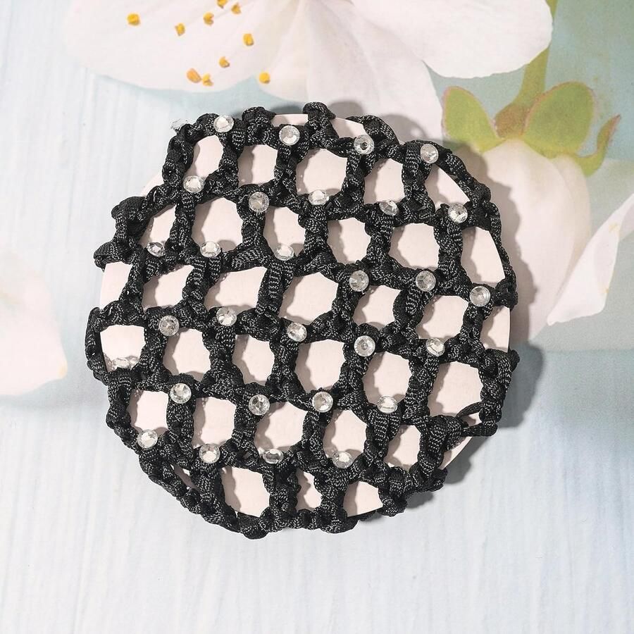 Haarnetten voor Buns voor Dames en Kinderen Perfect voor Dans Ballerina en Ballet Accessoires met Strass en Diamanten Decoratie