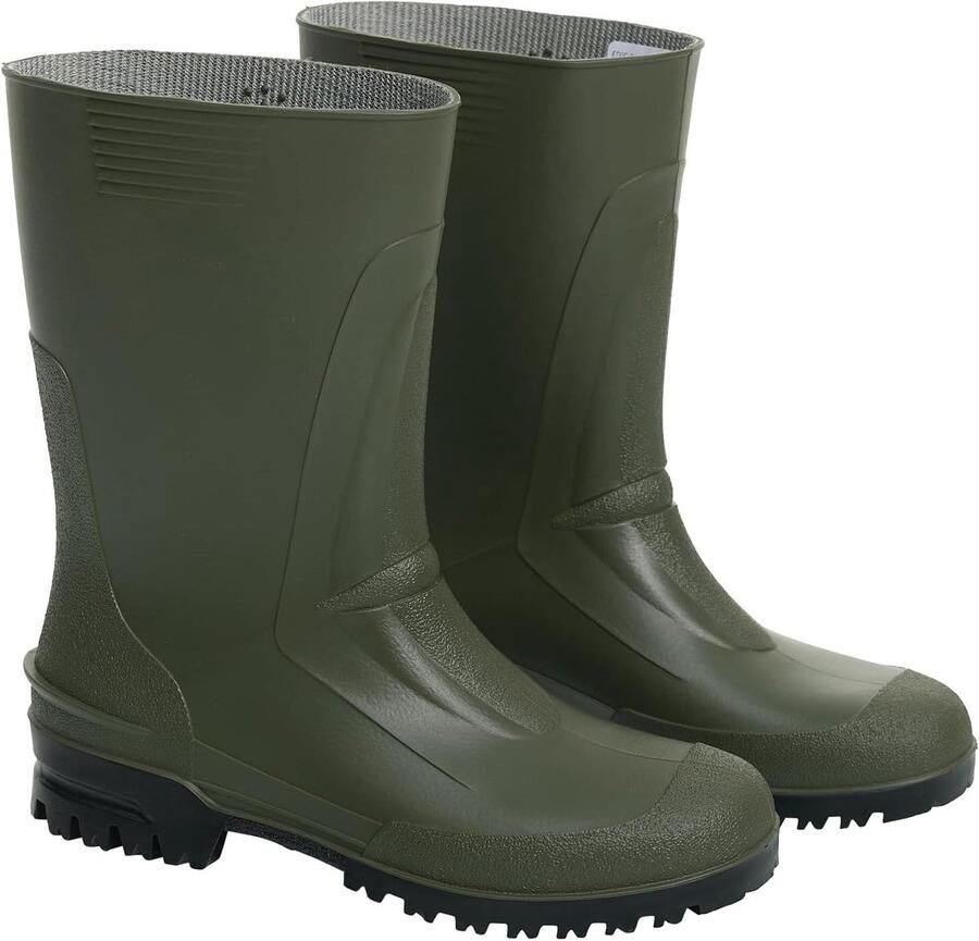 Half Hoge Werklaarzen PVC Laarzen Tuinlaarzen Bescherming Tegen Vocht Antislip Zool Normaal Zwart