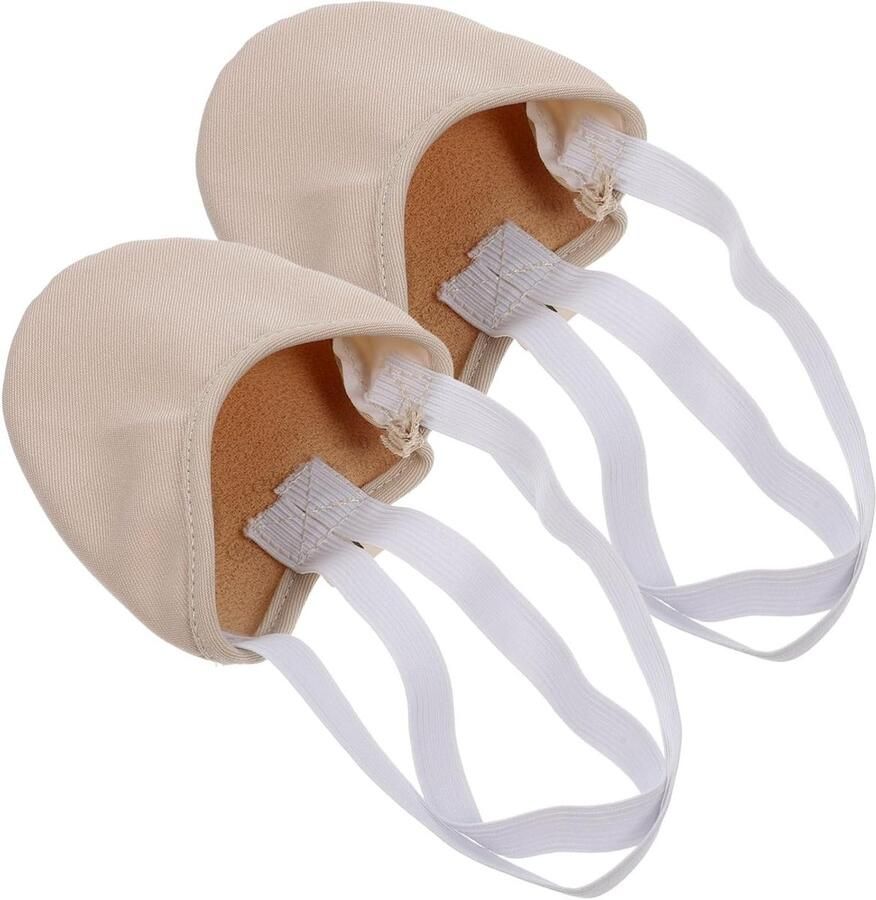 Half Sole Balletschoenen voor Moderne Dans Pirouettes en Lyrische Dans voor Vrouwen en Meisjes Maat XS (Beige)