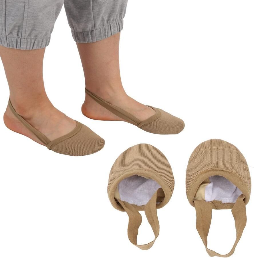 Half-sole dansschoen ritmische gymschoen ademend stretch slipvast halve zool balletslippers voor dans yoga oefening