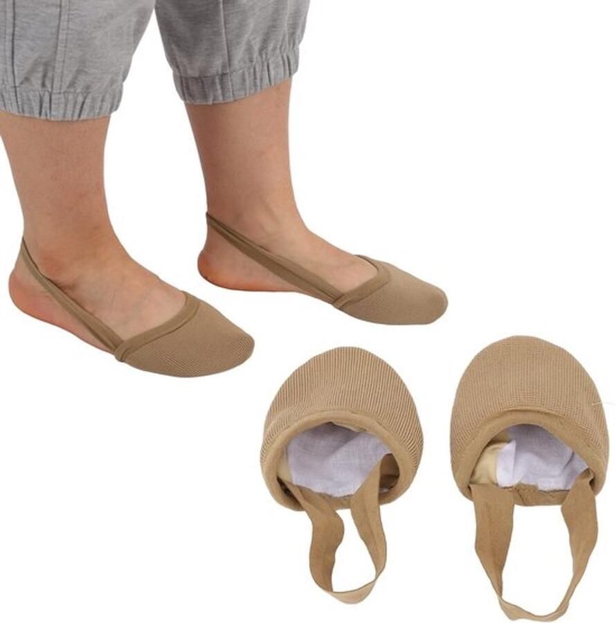 Half-sole dansschoen ritmische gymschoen ademend stretch slipvast halve zool balletslippers voor dans yoga oefening