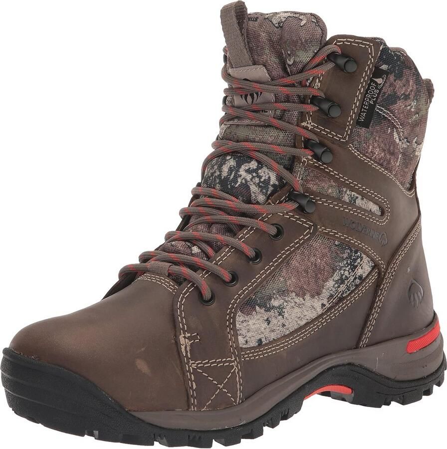 Halfhoge herenlaarzen waterdicht geïsoleerd trekkoord klittenband polyester EVA voetbed rubber buitenzool