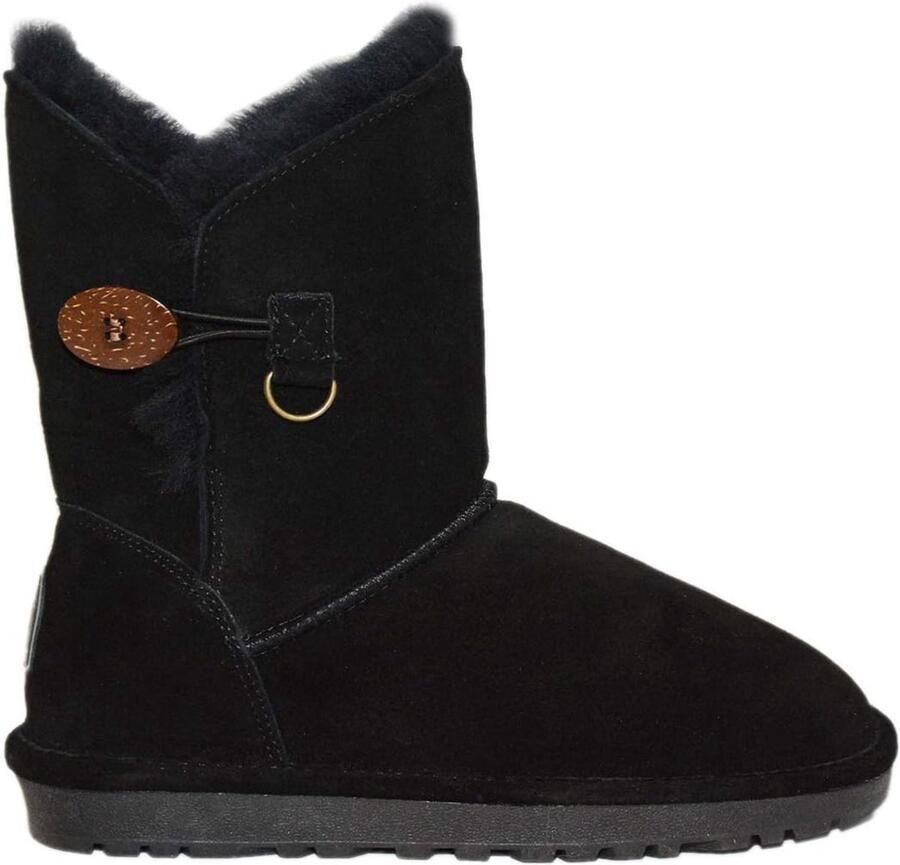 Halfhoge winterlaarzen van echt Merino lamsvel met zachte voering