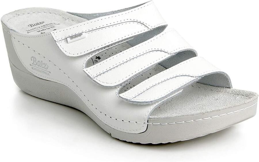 Handgemaakte Comfortabele Leren Mules voor Dames Wit