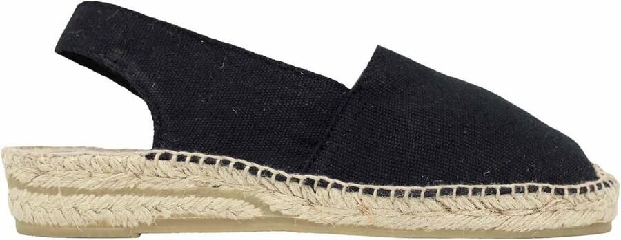 Handgemaakte Espadrilles met Lage Sleehak Zomer Schoenen van Canvas en Jute
