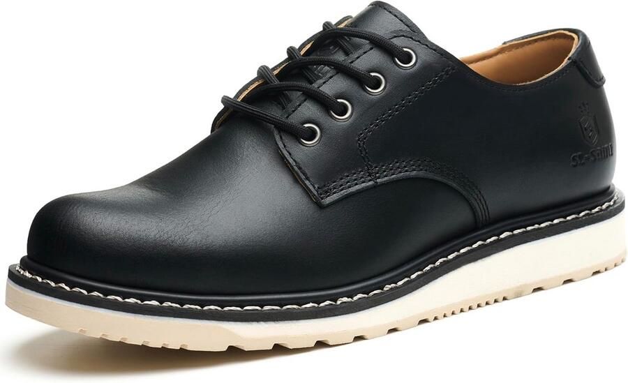 Handgemaakte Heren Enkellaarzen van Echt Koeienleer met Vetersluiting