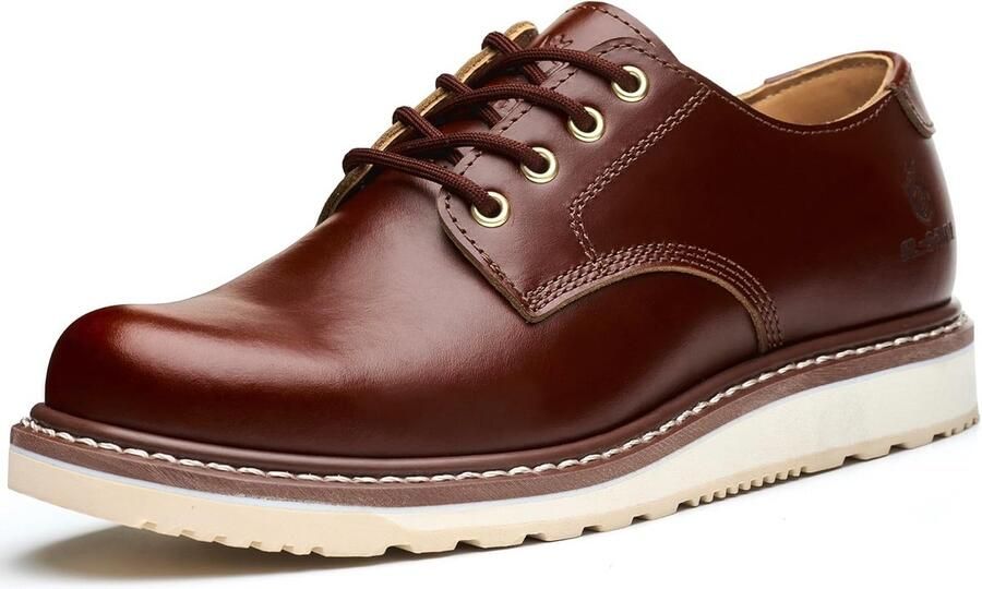 Modieuze Herenschoenen van Echt Leer Handgemaakte Lage Veterboots