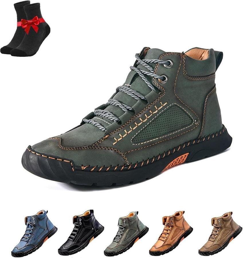 Comfortabele Handgemaakte Leren Herenlaarzen met Ruime Teenruimte