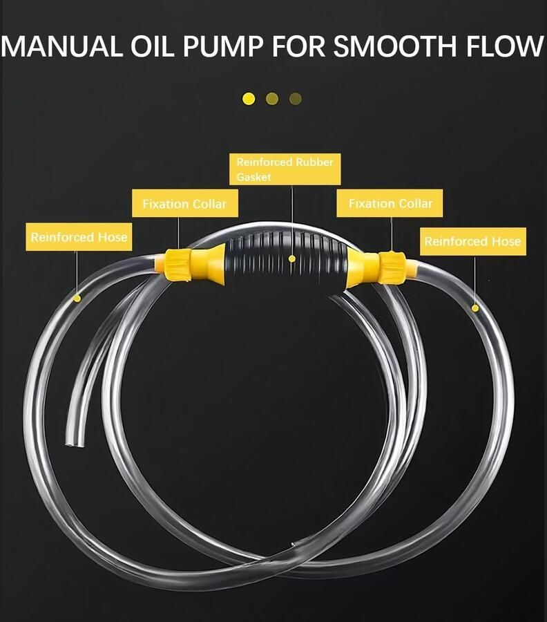 Handpomp voor water benzine olie 2 m slang universele