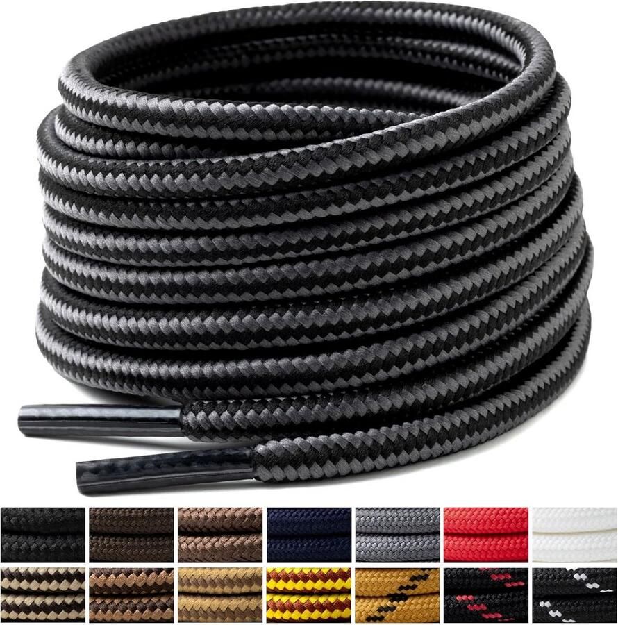 Handshop 2 Paar Ronde Laarzen Schoenveters 4 mm Heavy Duty en Duurzame Hiking Werkschoenen Schoenveters