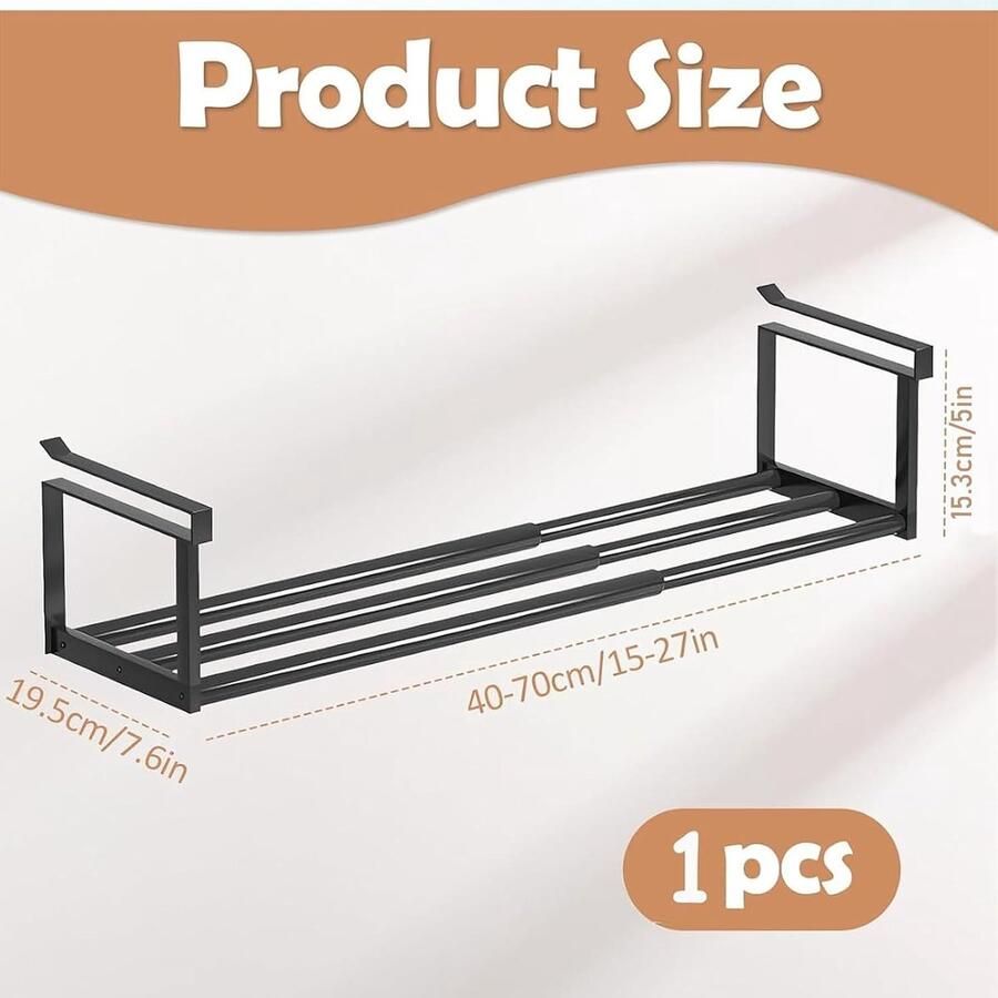 Hangend schoenenrek organizer 1 stuk uitbreidbaar 40- hangend schoenenrek metaal ruimtebesparend schoenenrek schoenenopslag voor plank organizer onder de kast
