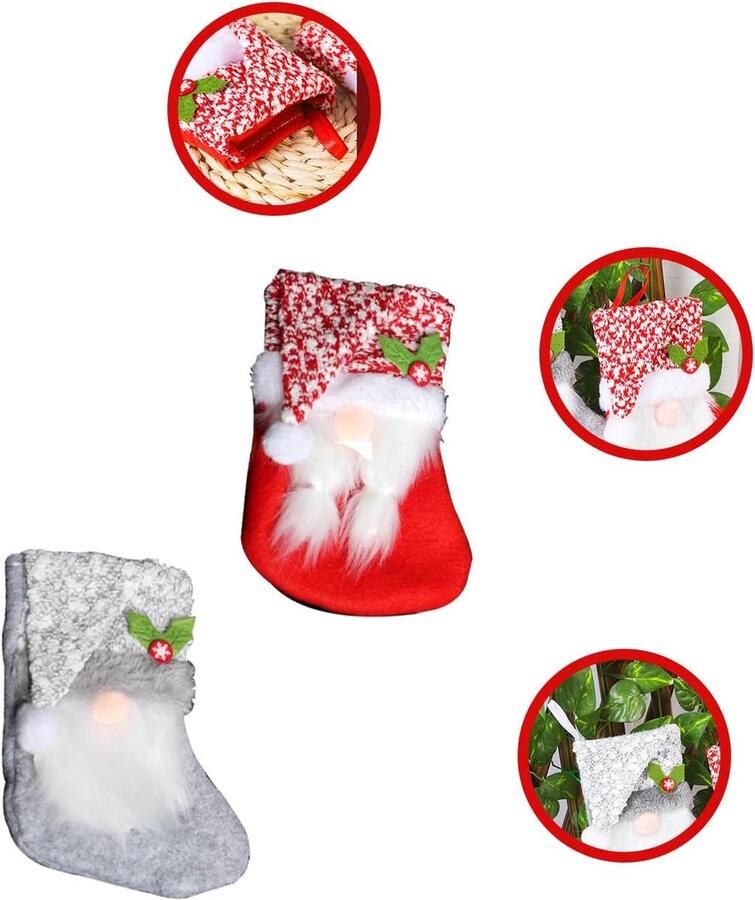 Hanwin Santa Claus boots from felt traditional Christmas decoration ShopVlot